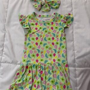 Little Snuggles lucky charm Dress with Headband